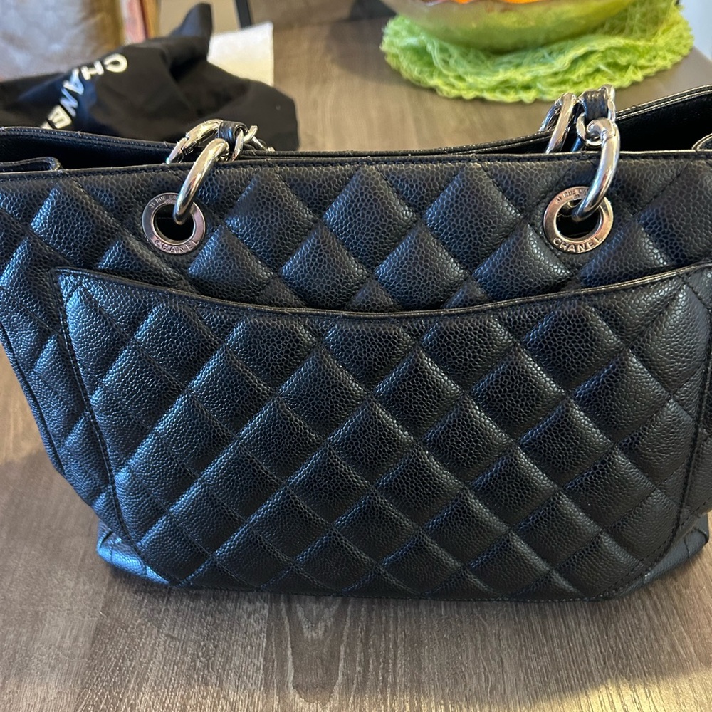 Chanel quilted tote good condition some minor wear
